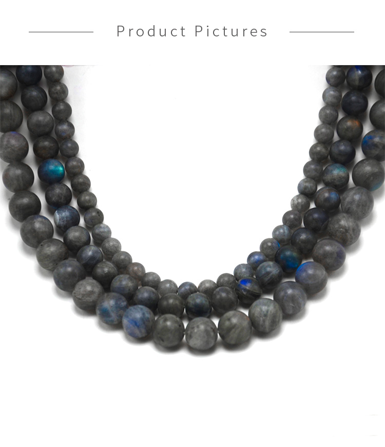 Grade A Matte Labradorite Round Beads