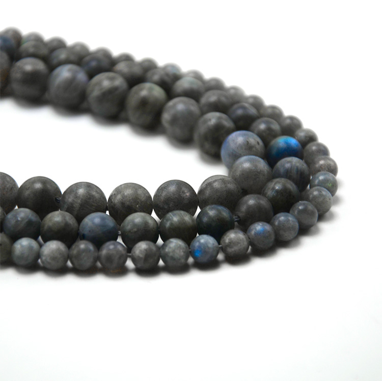 Grade A Matte Labradorite Round Beads