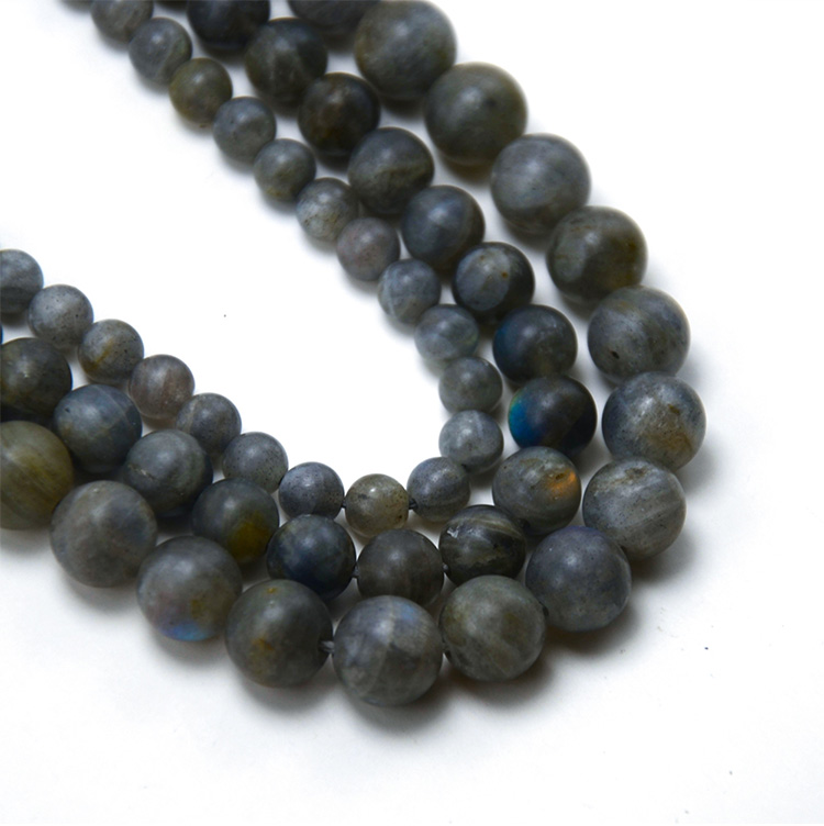 Grade A Matte Labradorite Round Beads