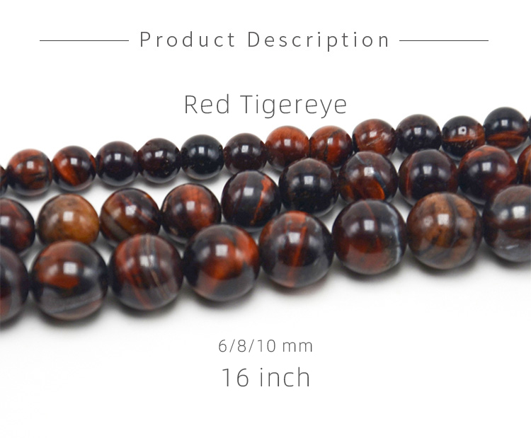 Red Tigereye Round Beads