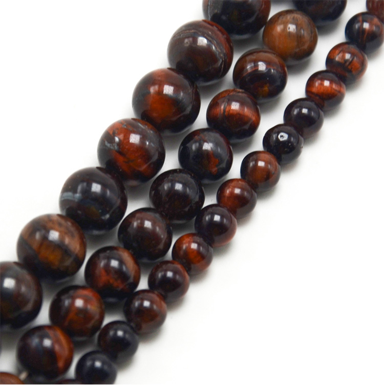Red Tigereye Round Beads