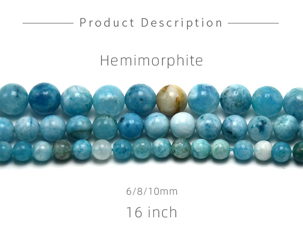 Hemimorphite Round Beads