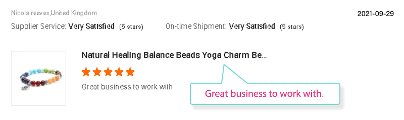 Name: Nicola reeves| Country: United Kingdom| Product: Yoga Charm