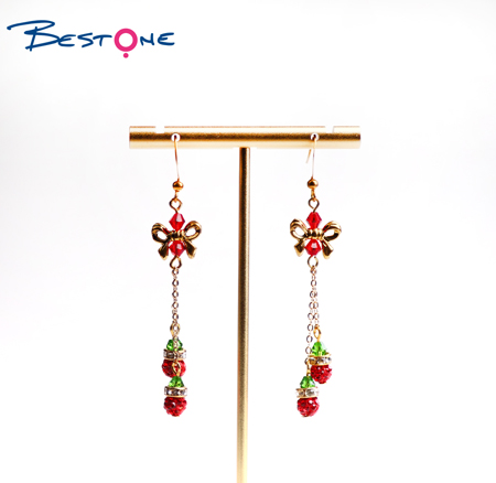 Christmas Acrylic Bow Earrings