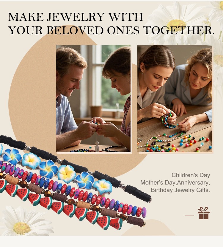 Bestone Stock Wholesale DIY Loose 3x8mm 7 Inches Beads Colored Clay Abacus Beads