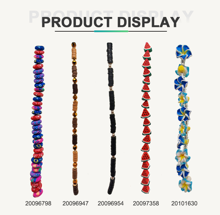 Bestone Stock Wholesale DIY Loose 3x8mm 7 Inches Beads Colored Clay Abacus Beads