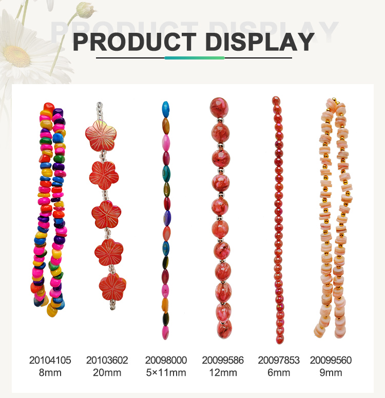 Bestone Wholesale Low Price Loose Beads 12 Inches 8mm Natural Shapes Mixed Beads Set