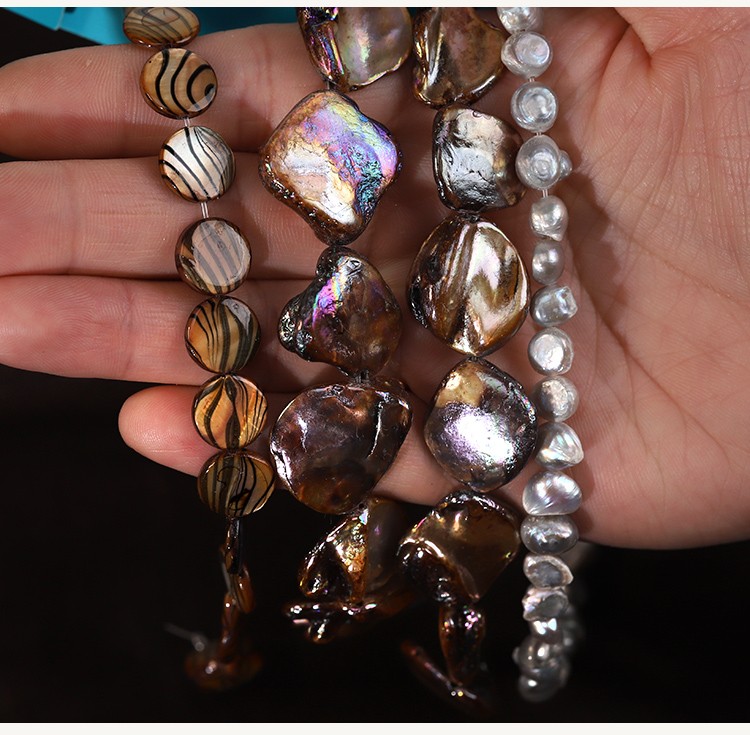 Bestone Wholesale Low Price Loose Beads 12 Inches 8mm Natural Shapes Mixed Beads Set