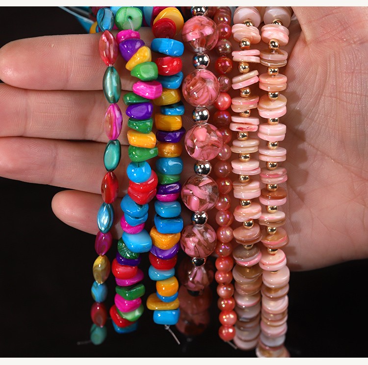 Bestone Wholesale Low Price Loose Beads 12 Inches 8mm Natural Shapes Mixed Beads Set