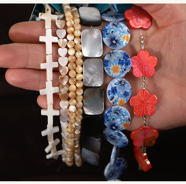 Bestone Wholesale Low Price Loose Beads 12 Inches 8mm Natural Shapes Mixed Beads Set