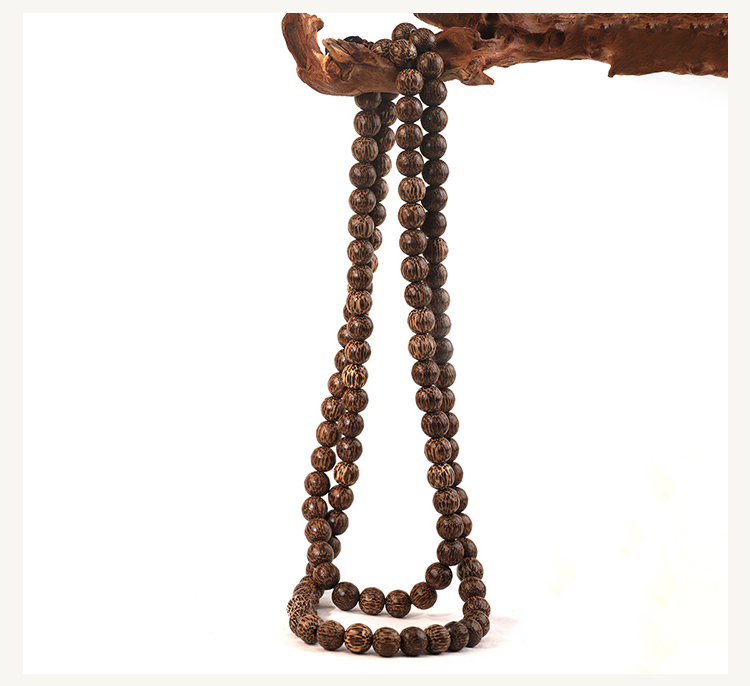 Bestone Natural Bodhi Round Beads with Abacus Beads