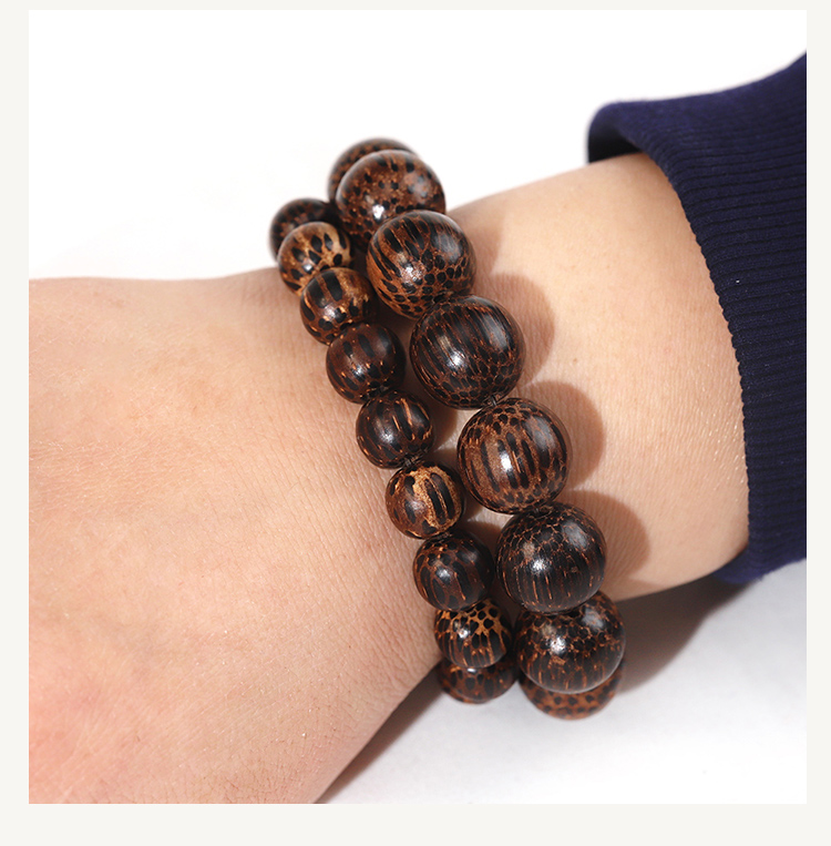 Bestone Natural Bodhi Round Beads with Abacus Beads