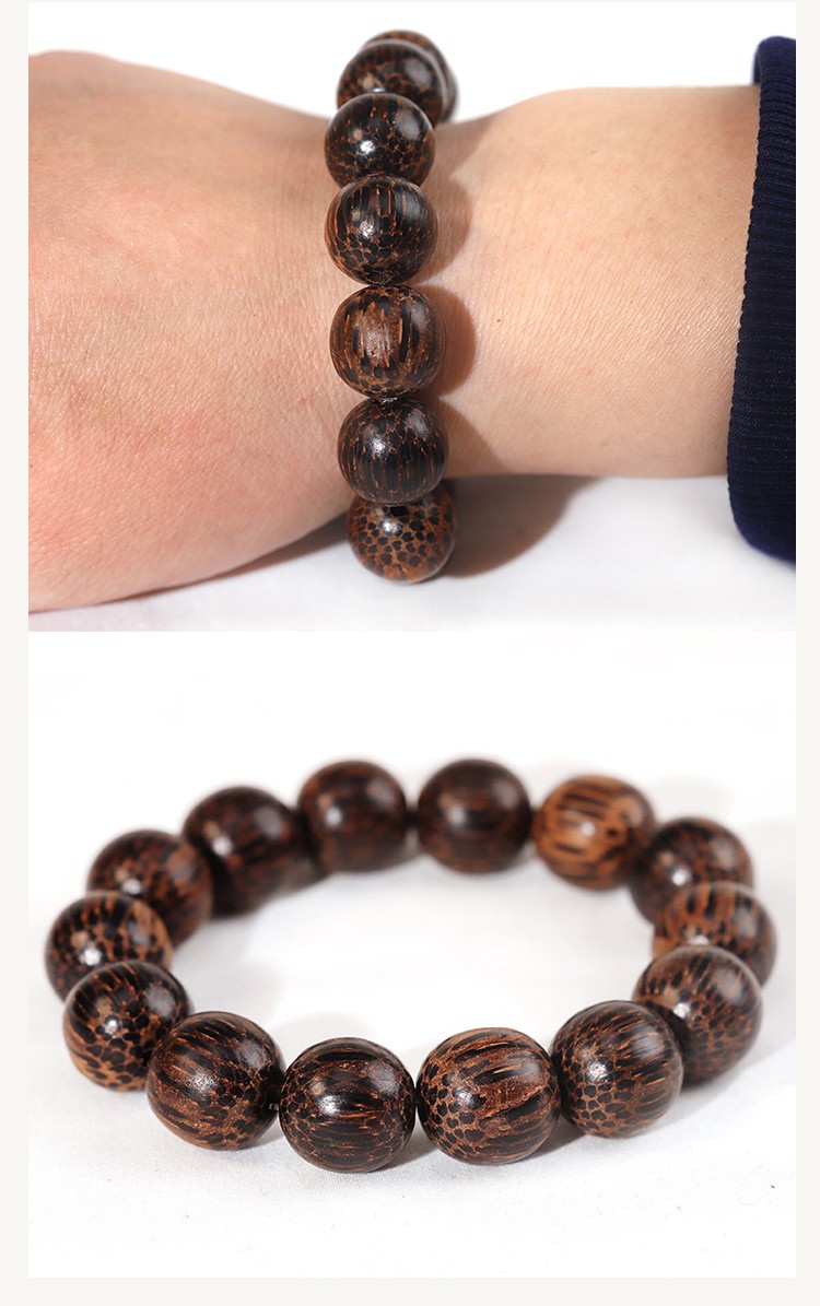Bestone Natural Bodhi Round Beads with Abacus Beads