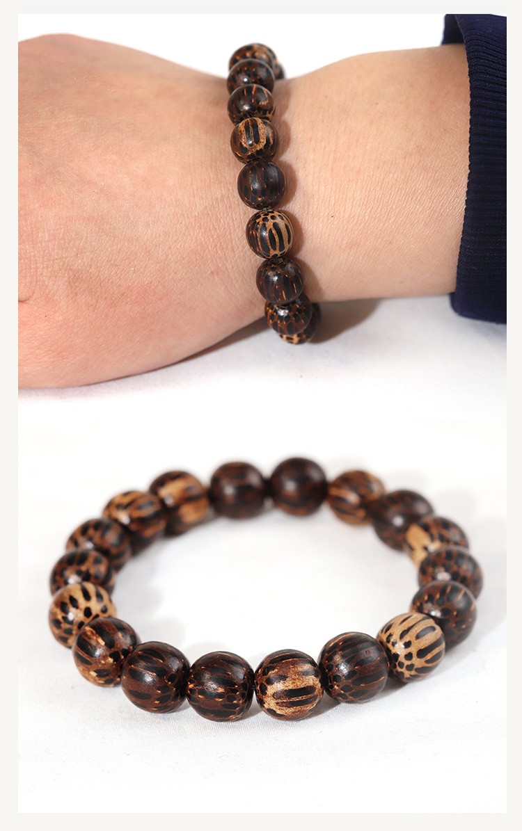 Bestone Natural Bodhi Round Beads with Abacus Beads