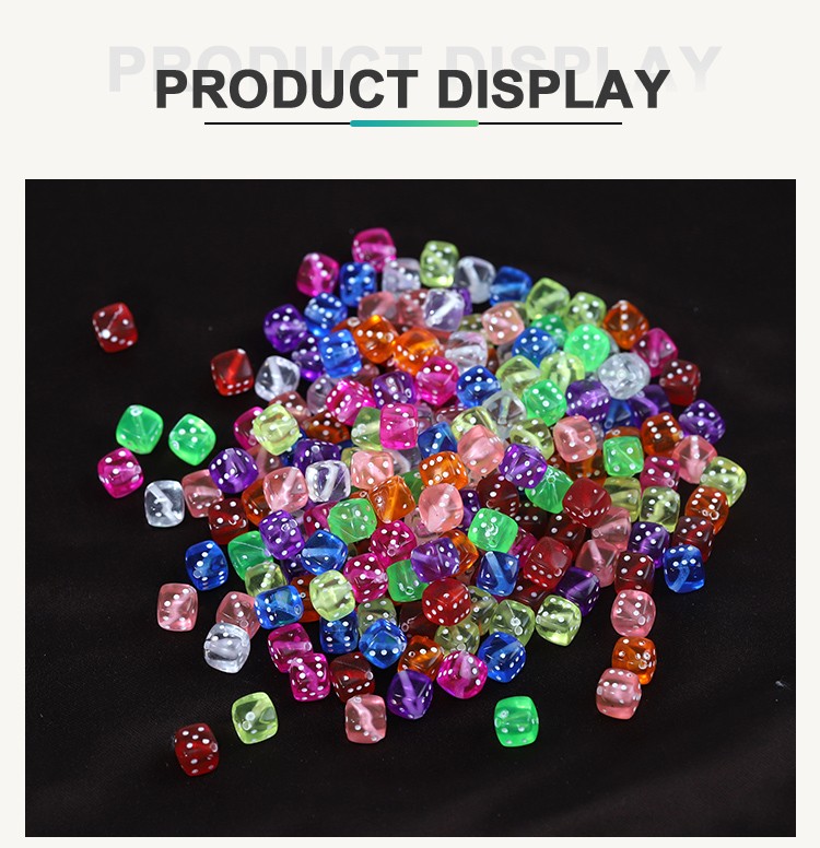 Bestone Plastic Cube Beads Assortment Dice