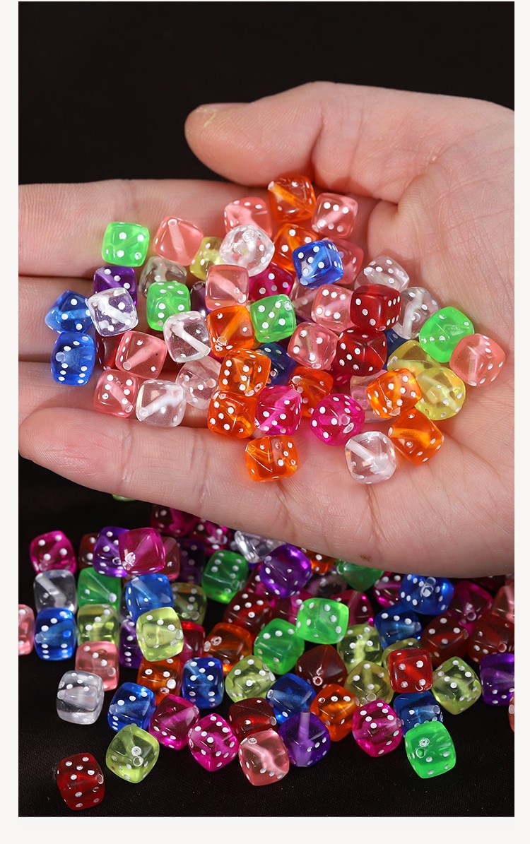 Bestone Plastic Cube Beads Assortment Dice