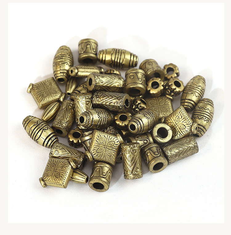 Mixed-Plating Acrylic CCB Beads Set Black Washed Finish, Various Shapes