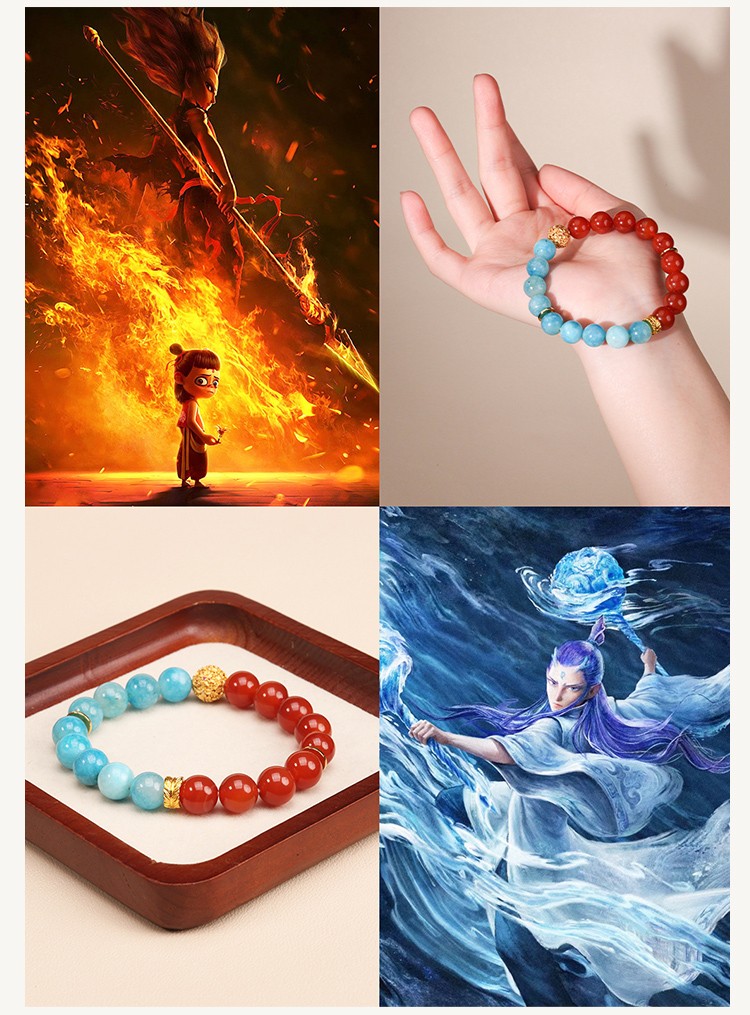 Nezha Spirit Bead Bracelet – Mythical Protection