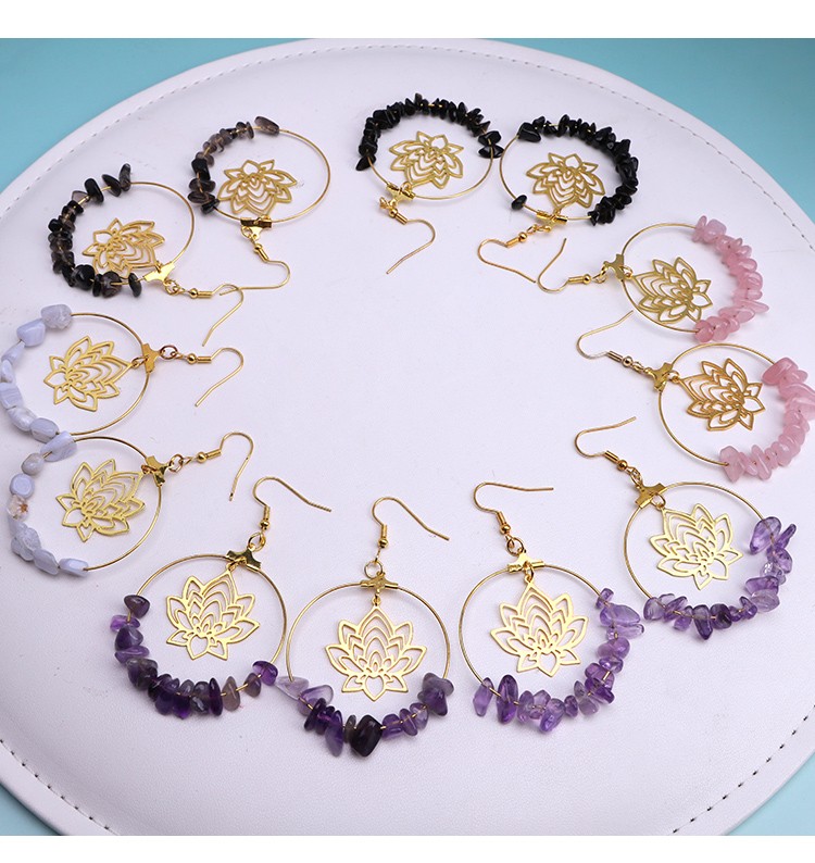 Lotus Radiance Crystal Hoop Earrings – 7cm