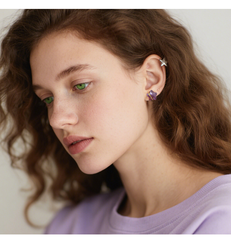 Wishing Star Wire-Wrapped Gemstone Stud Earrings – 12mm