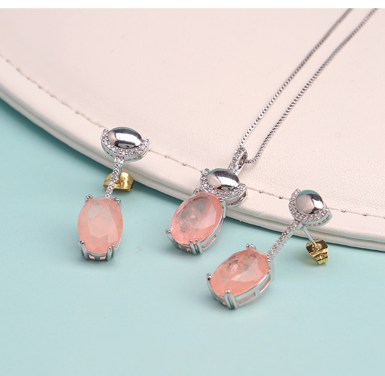 Brilliance Set – White Zircon Earrings