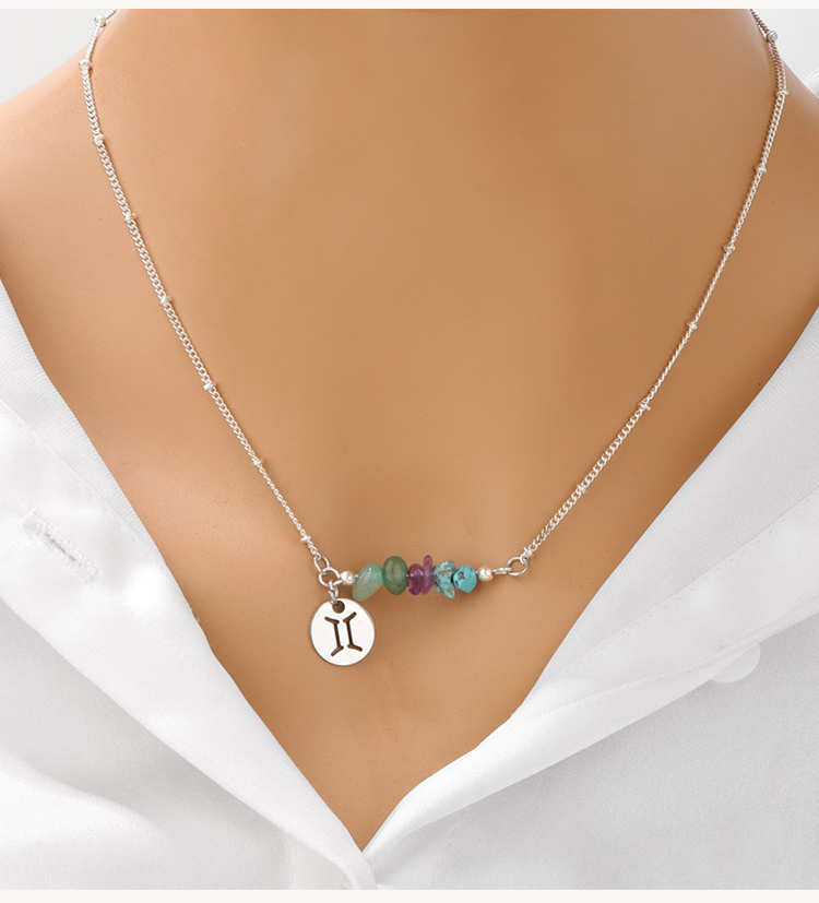 Zodiac Spirit Crushed Stone Necklace – 41cm