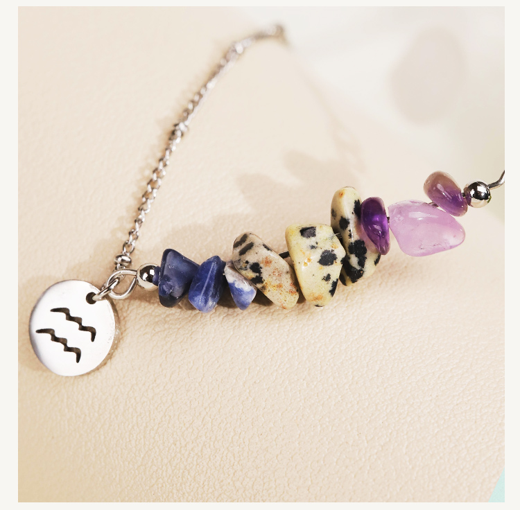 Zodiac Spirit Crushed Stone Necklace – 41cm