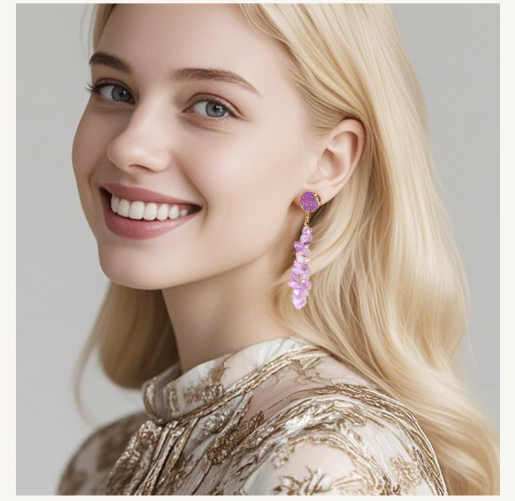 Elemental Geode Drop Earrings – 73mm