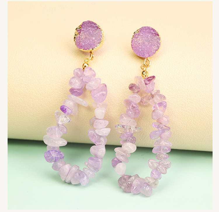 Elemental Geode Drop Earrings – 73mm