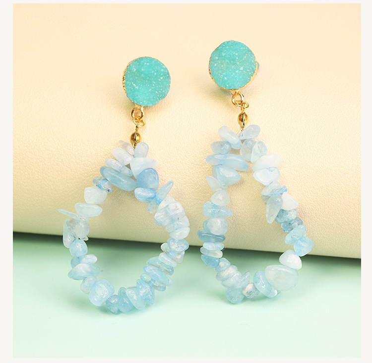 Elemental Geode Drop Earrings – 73mm