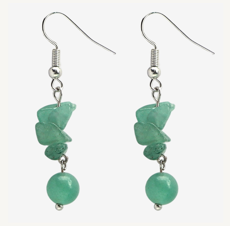 Crystal Harmony Drop Earrings – Natural Chips