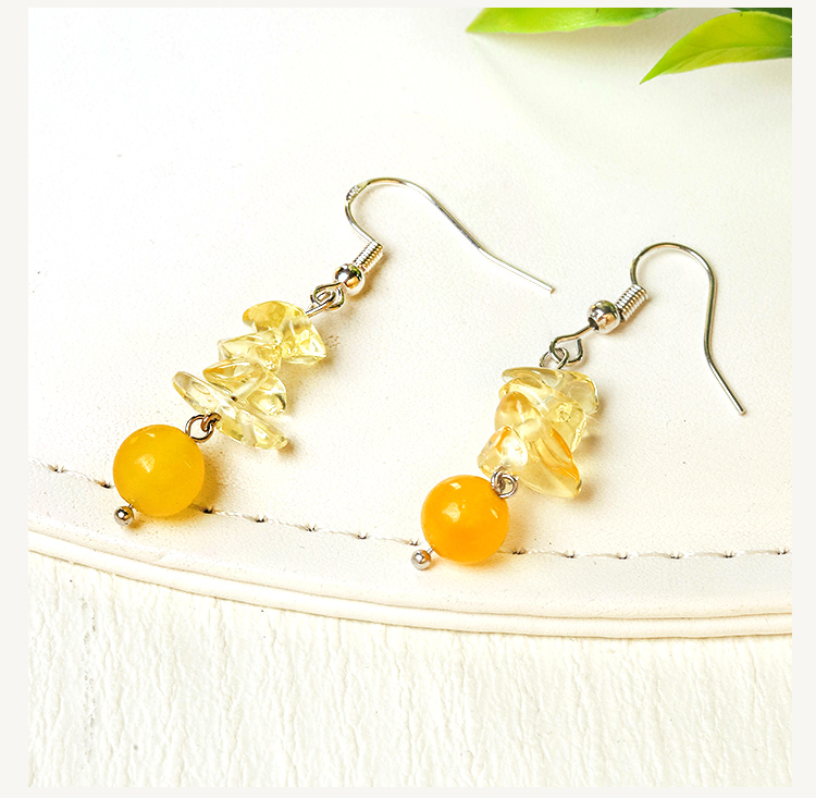 Crystal Harmony Drop Earrings – Natural Chips