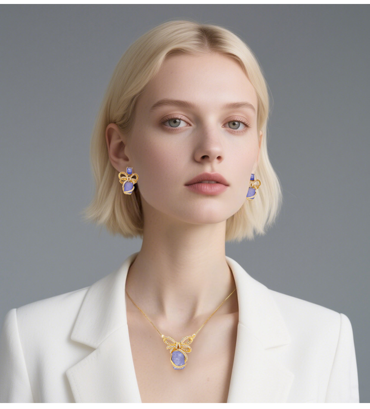 Fusion Art Glass Jewelry Set – Earrings