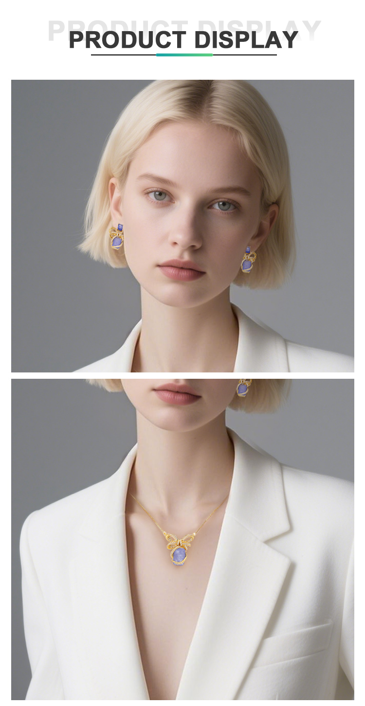 Fusion Art Glass Jewelry Set – Earrings