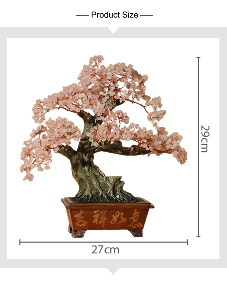 Gemstone Trees with Resin Base – 29×27cm Citrine, Amethyst, Rose Quartz