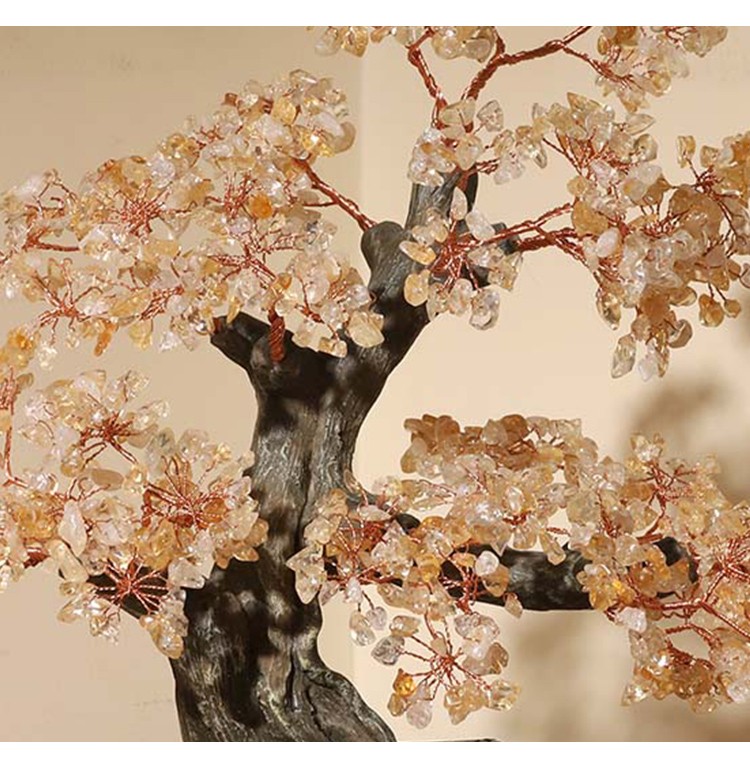 Gemstone Trees with Resin Base – 29×27cm Citrine, Amethyst, Rose Quartz