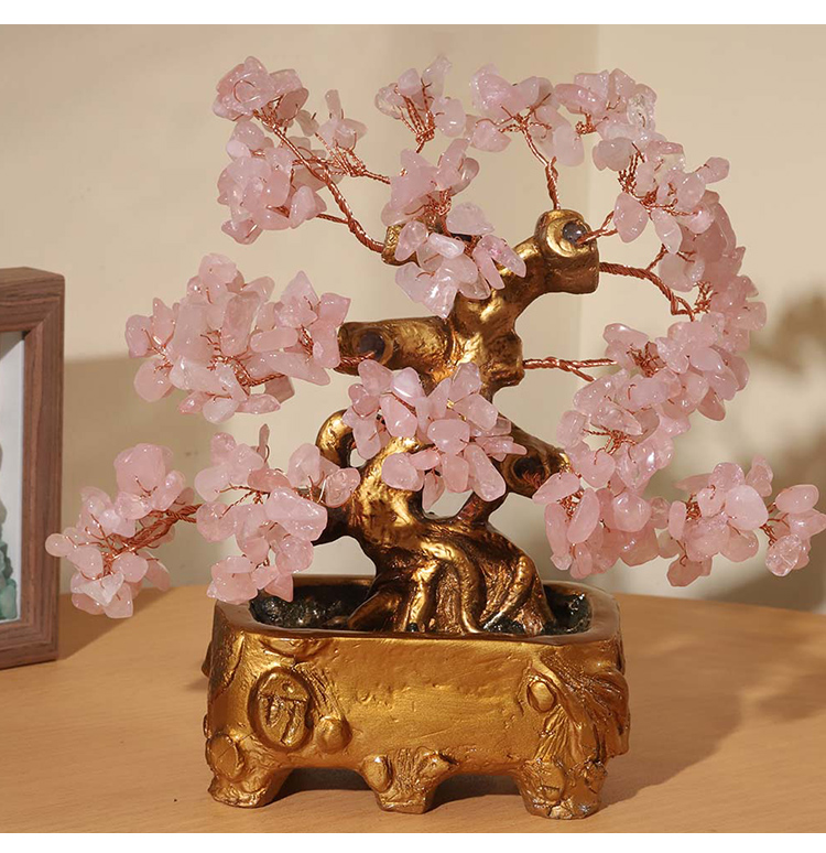 Gemstone Trees with Resin Base – 23×23cm