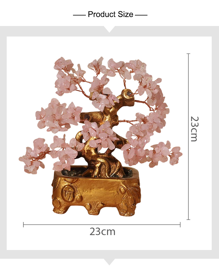 Gemstone Trees with Resin Base – 23×23cm