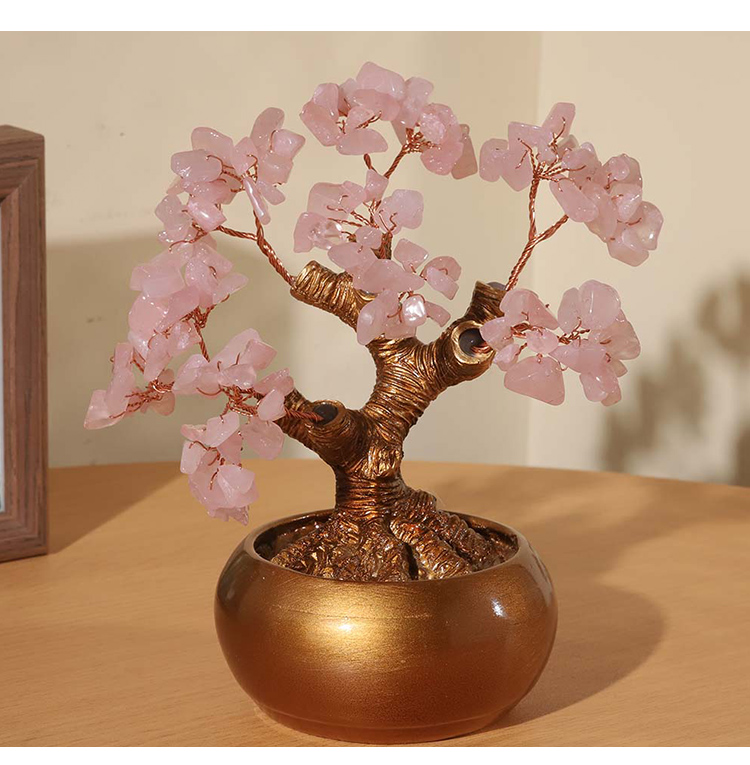 Gemstone Trees with Resin Base – 23×23cm