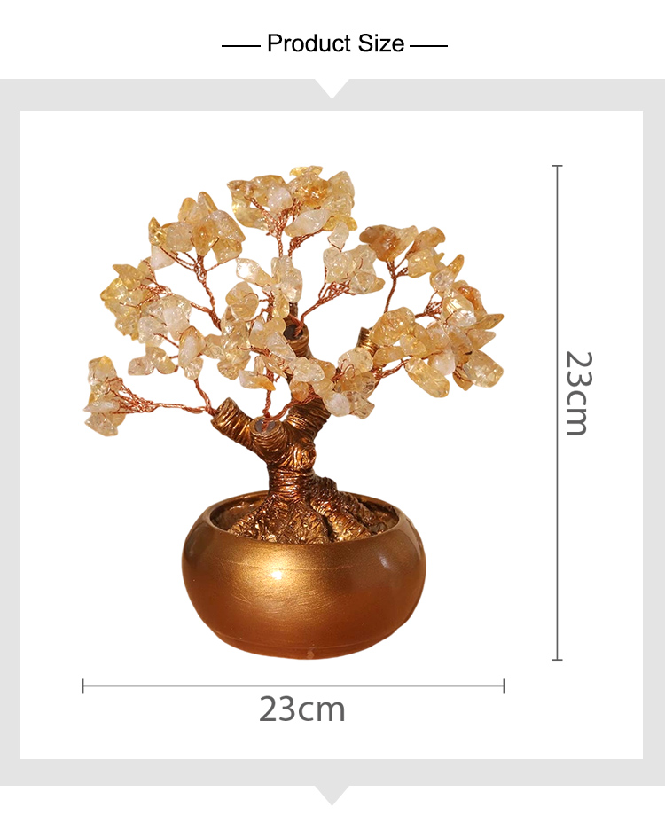 Gemstone Trees with Resin Base – 23×23cm
