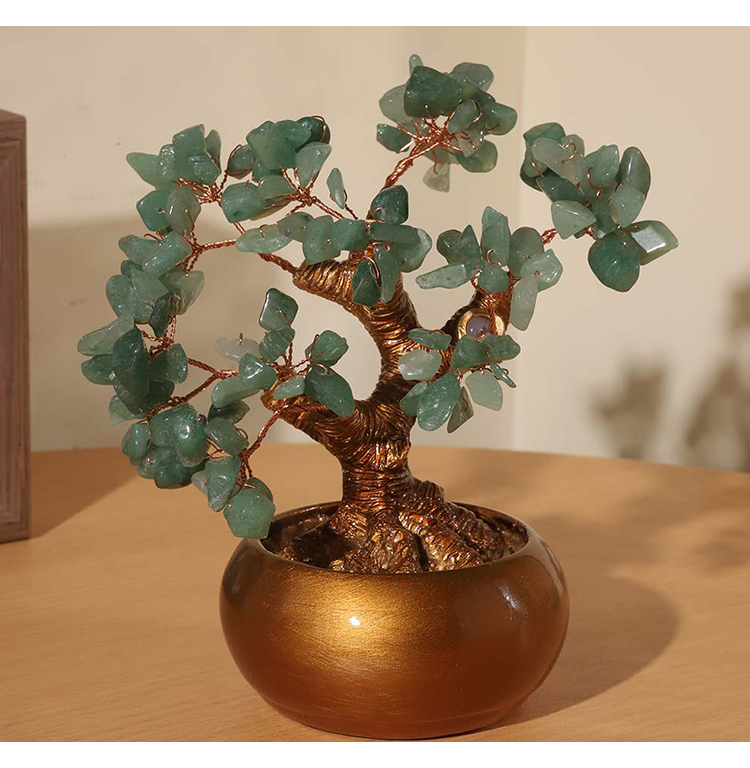 Gemstone Trees with Resin Base – 23×23cm