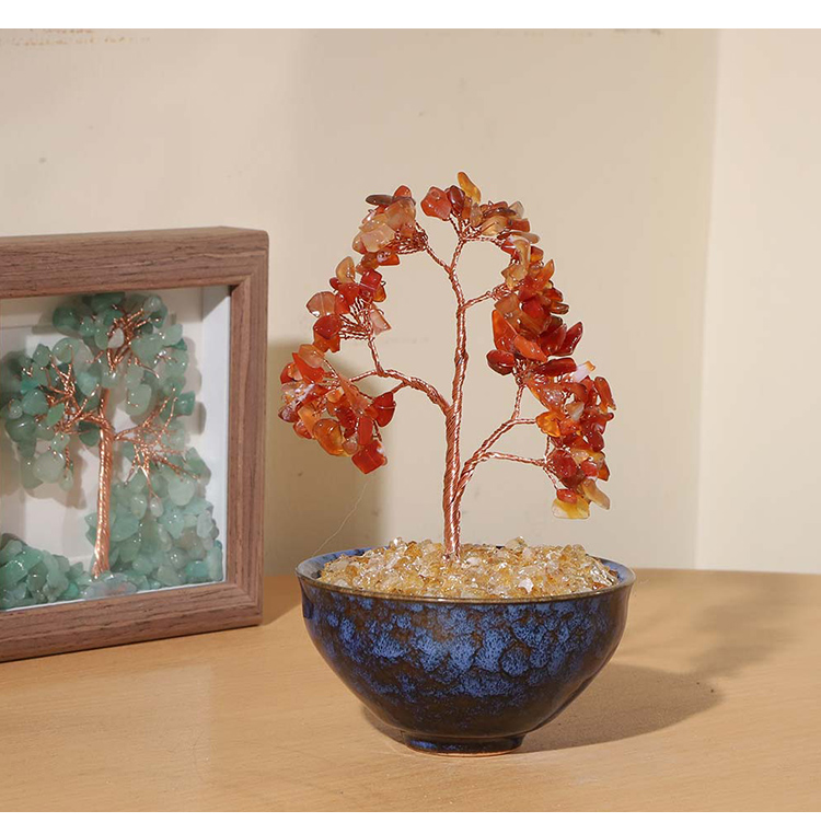 Gemstone Trees in Ceramic Mug Base – 16×8cm