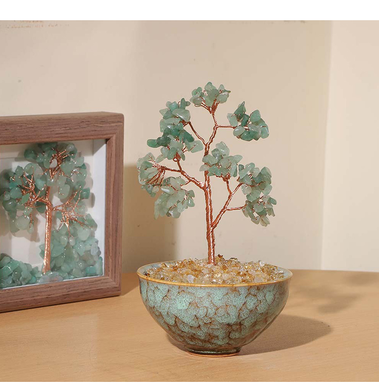 Gemstone Trees in Ceramic Mug Base – 16×8cm