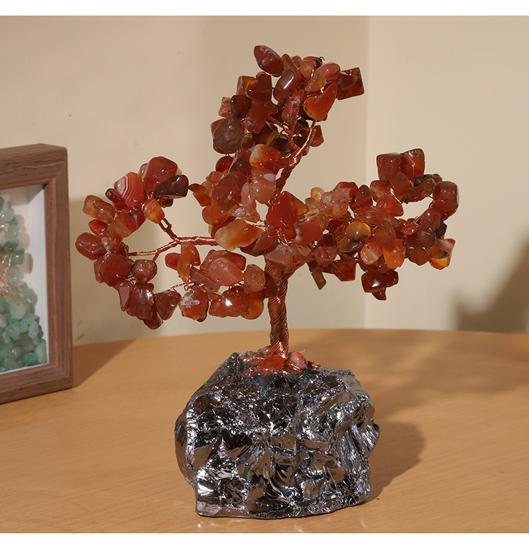 Gemstone Trees on Terahertz Stone Base – 13×7cm