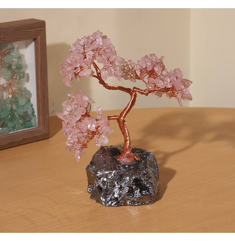 Gemstone Trees on Terahertz Stone Base – 13×7cm