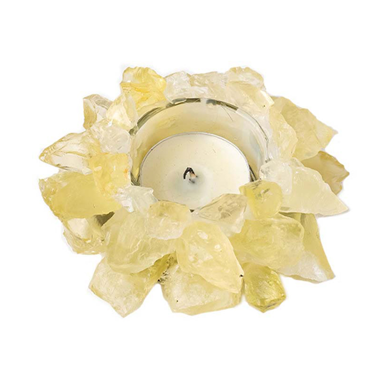 Crystal Glow Series – Raw Stone Candle Holders