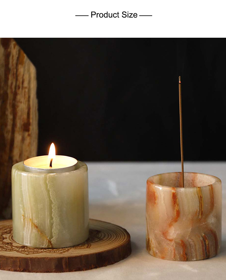 Striped Afghan Jade Candle Holder – 5cm Height, 4cm DiameterStriped Afghan Jade Candle Holder – 5cm Height, 4cm Diameter