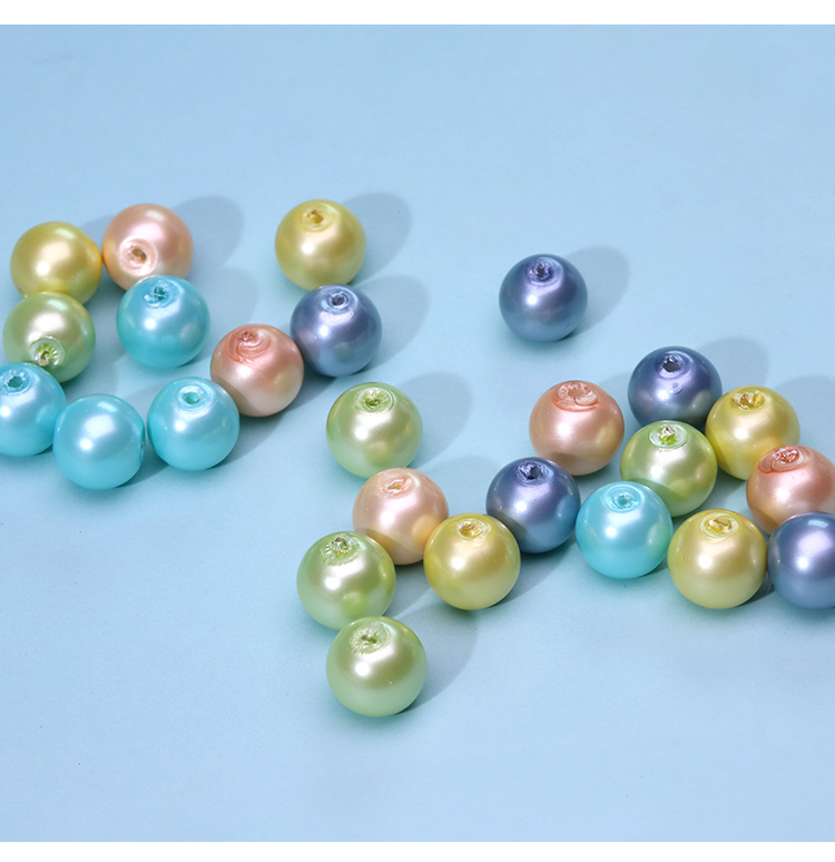 6 mm Mixed‑Color Drilled Plastic Beads