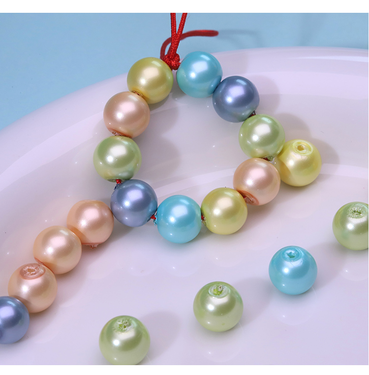 6 mm Mixed‑Color Drilled Plastic Beads