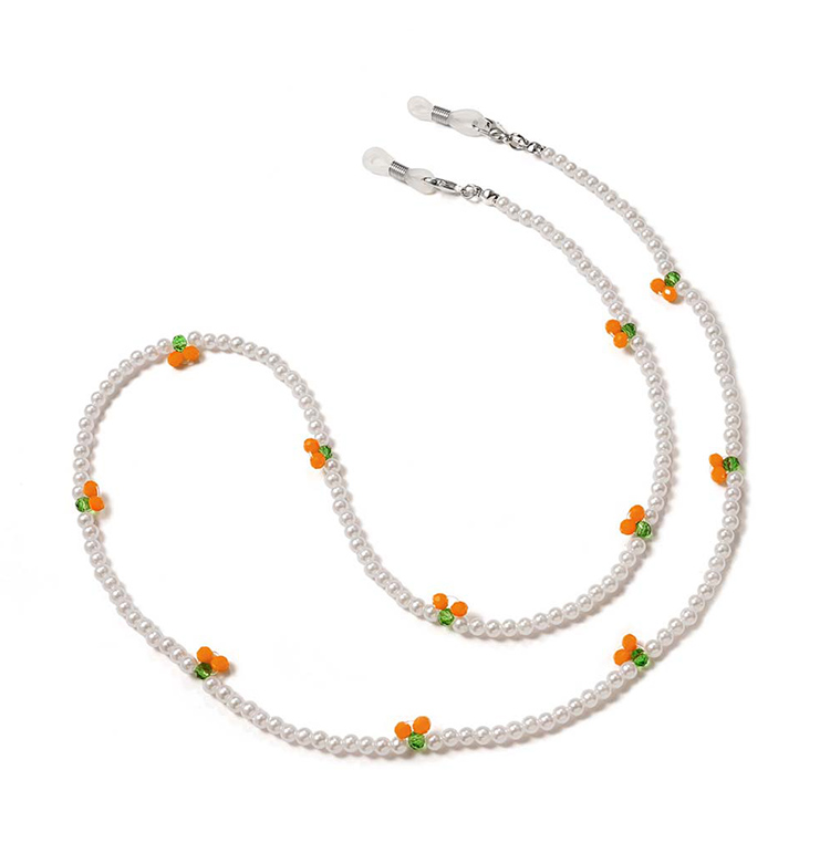 Cherry Beaded Eyeglass Chain – Handcrafted Acrylic – 70cm – Color Variants Available
